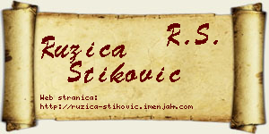 Ružica Stiković vizit kartica